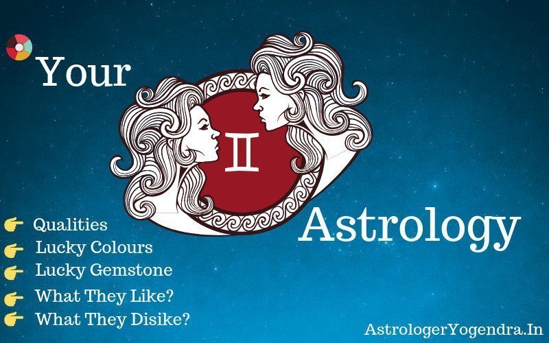 Gemini Astrology | Suitable Colours, Stone, Birthstone and Qualities